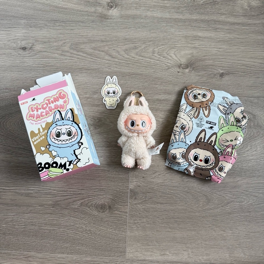 🆕 Authentic Pop Mart Labubu THE MONSTERS Soymilk Exciting Macaron v2: Opened Bag
